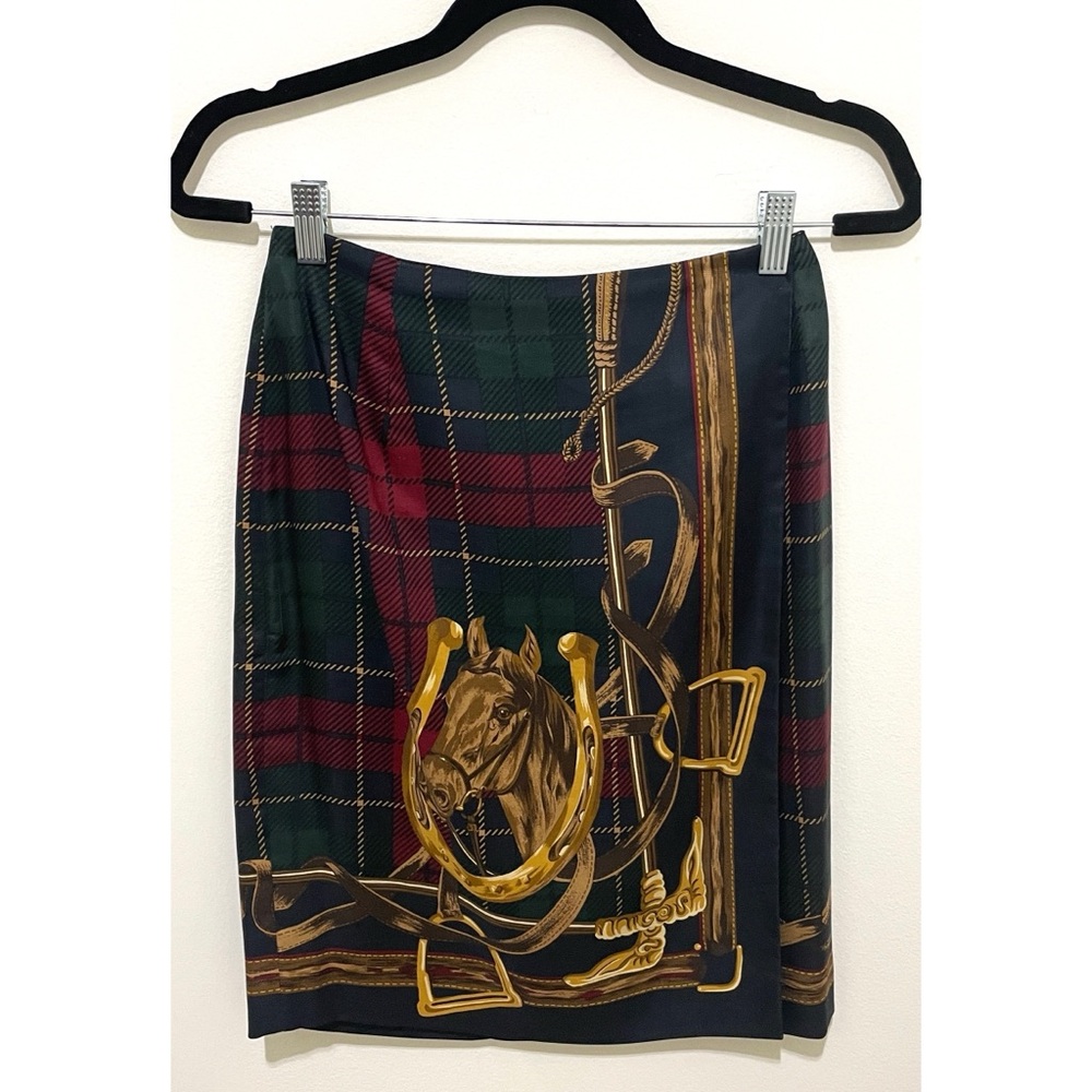 Brooks Brothers Equestrian Horse Horseshoe Pencil Skirt, 6 - Picture 2 of 11